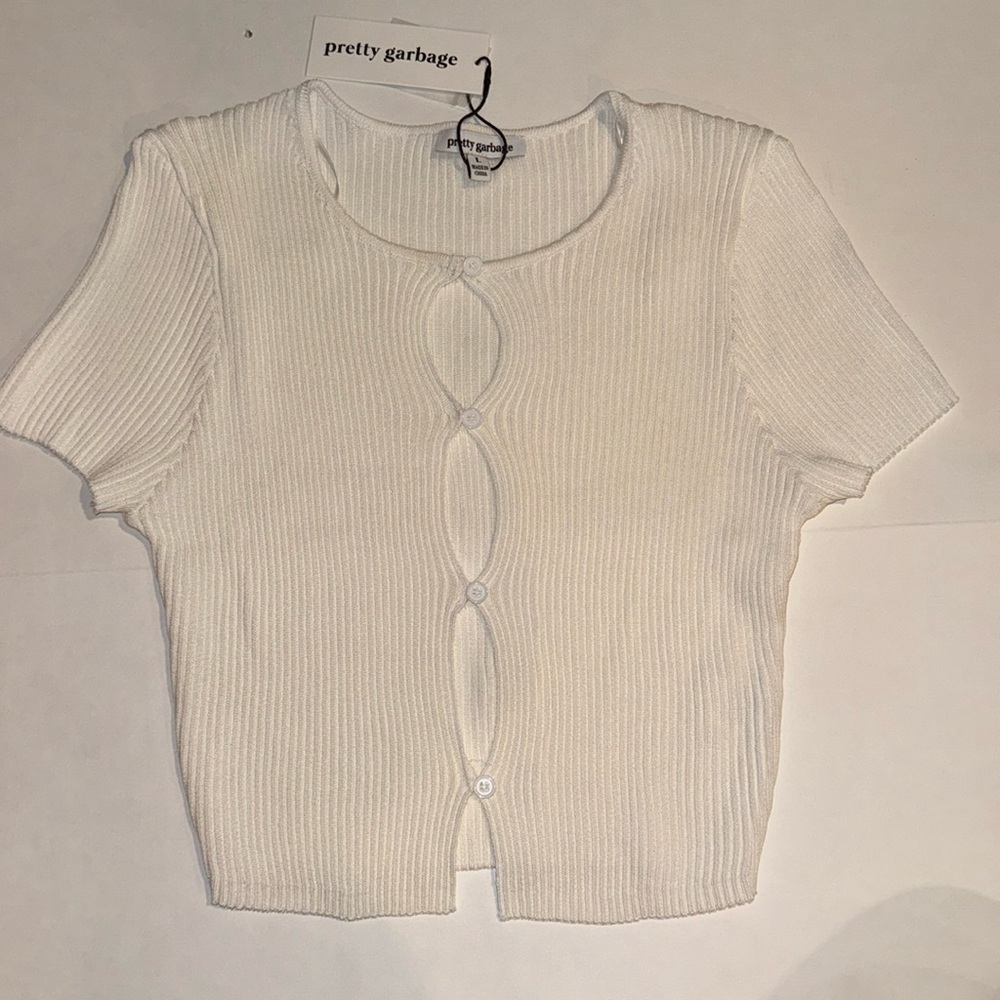 White button open front top